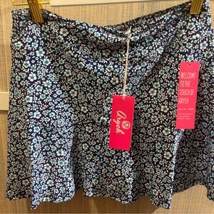 Aryeh Blue Floral Golf Skort sz XS new with tags! UPF50